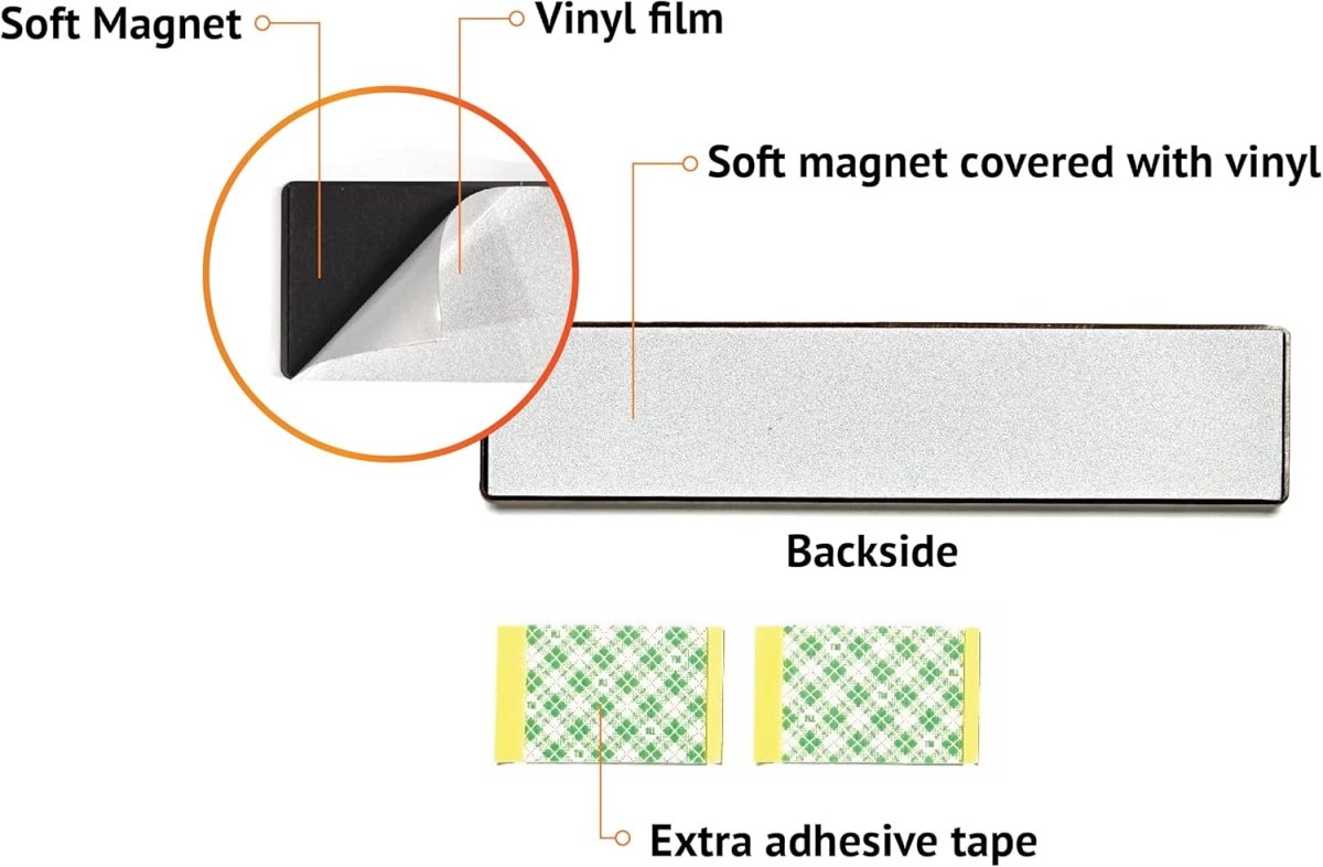 Clean dirty magnet for dishwasher, Kubik Letters Premium Stainless Steel Grade 304, Kitchen Organizers and Storage Decor Accessories, Extra Adhesive Tapes Included. - Homesidy.com
