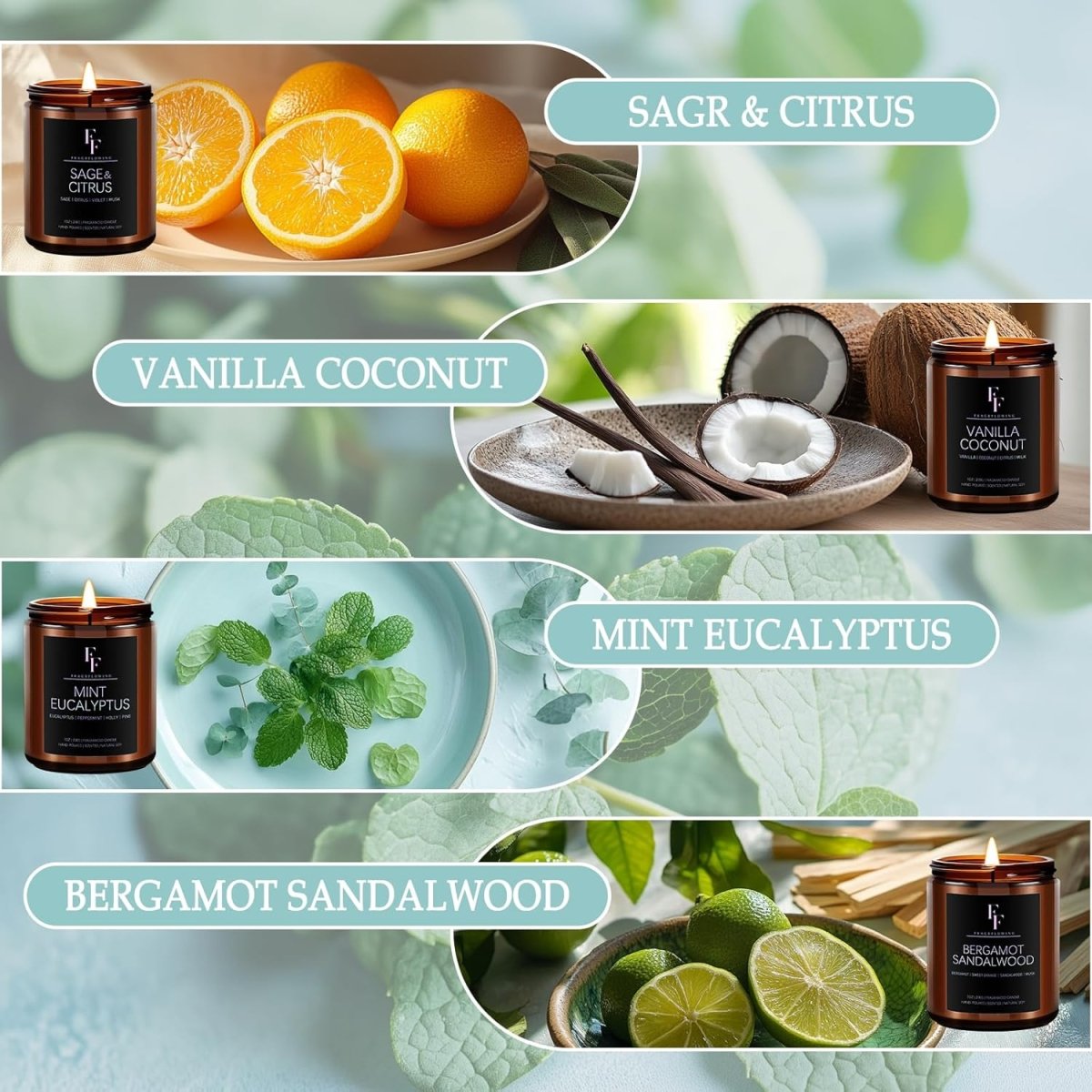 Vanilla Coconut Candle, Scented Candle for Home Soy Wax Candle, Aromatherapy Candle Gift for Women Men, 7oz - Homesidy.com