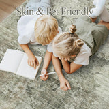 Soalmost Washable Area Rug 8x10, Large Soft Rugs for Living Room Vintage Beige Carpet 8x10 Area Rugs for Bedroom Dining Room Non - Slip Stain Resistant Under Table Rug - Homesidy.com