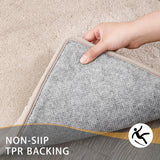 MINIDEAR Bathroom Rugs 24x17 Light Grey - Thick Elastic Foam Bath Mat, Ultra Soft &amp; Plush Fluffy, Non - Slip, Quick Dry, Absorbent Washable Floor Microfiber Mat for Tub, Home Decor Accessories - Homesidy.com
