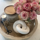 YiLiiod Wood Coffee Table Decor for Living Room, Hand Carved Chain Link Decoration, Modern Farmhouse and Boho Style Object - Homesidy.com