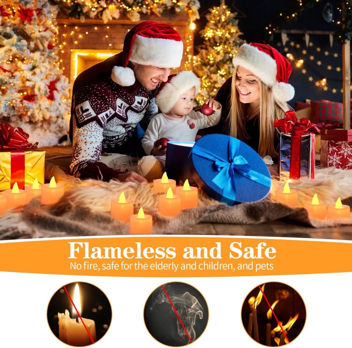 KOABY 25/50/100 Pack Flameless Votive Candles, Last 8H , Warm Yellow Light, No Timer or Flickering - Homesidy.com
