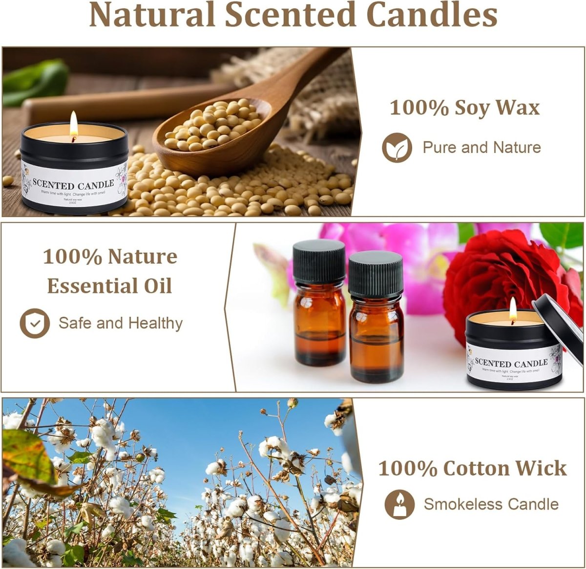 9 Pack Scented Candles Gift for Women and Men, Aromatherapy Candle Set for Home Scented, Small Candle Gift Set Basket for Boyfriend dad him Friend boss Mother Birthday Christmas Thanksgiving - Homesidy.com