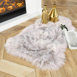 Ashler Faux Fur Rug, Fluffy White Small Sheepskin Rug, Ultra Soft 2x3 Ft Mat, Machine Washable Shag Mats, Nursery Throw for Bed, Living, Kids Room - Homesidy.com