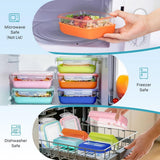 Vtopmart 5Pack 22oz Glass Storage Containers with Lids, Glass Meal Prep Food Container Sets with Snap Airtight Lids for Microwave, Oven, Freezer and Dishwasher, Grey - Homesidy.com