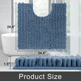 Yimobra Bathroom Rugs Non Slip Washable - Ultra Soft Absorbent Chenille Bath Mat, Quick Dry Shaggy Floor Carpet for Tub Shower, Gray Home Decor Accessories, 24x17 Inch - Homesidy.com