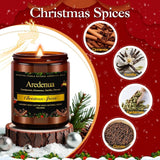 Christmas Candles - Christmas Spice Candle | 7 oz Soy Candles with Warm Cinnamon, Clove &amp; Nutmeg Aroma | Holiday Scented Candle, Cozy Winter Candle Gift for Men &amp; Women - Homesidy.com