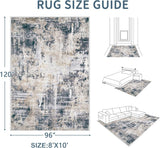 Area Rugs 6x9 Living Room: Washable Rug Modern Abstract Large Rug Soft Non Slip Neutral Rugs Stain Resistant Indoor Carpet for Bedroom Kitchen Dining Room Table Nursery Home Office Rugs(Beige,6x9) - Homesidy.com