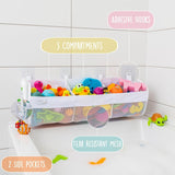 2 x Mesh Bath Toy Organizer 8 Ultra Strong Hooks – The Perfect Bathtub Toy Holder &amp; Bathroom or Shower Caddy – These Multi - use Net Bags Make Baby Bath Toy Storage Easy – For Kids &amp; Toddlers - Homesidy.com