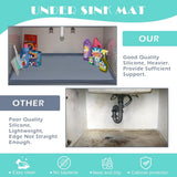 URMONA Waterproof Silicone Under Sink Mat 31 x 22 Shelf Liner for Kitchen and Bathroom, Cabinet and Counter Protector, Storage and Organizers, Litter Mat, Pet Cat Puppy Essentials(Dark Grey) - Homesidy.com