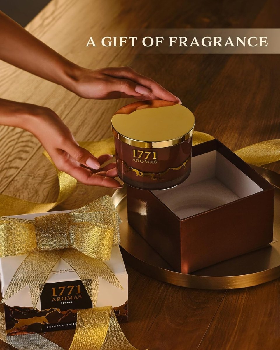 1771 Aromas Vanilla Scented Candles - 100% Natural Soy Wax - Large 3 Wick Jar Candle - Up to 50 Hours Burning Time - Candles for Home - Gift - Ready Candle for Men &amp; Women - Aromatherapy Candles - Homesidy.com