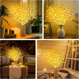 DK177 2 Pack Led Branch Light Battery Operated Lighted Branch Vase Filler Willow Tree Artificial Little Twig Power Brown 30 Inch 20 LED for Home Romantic Decoration, Warm White - Homesidy.com