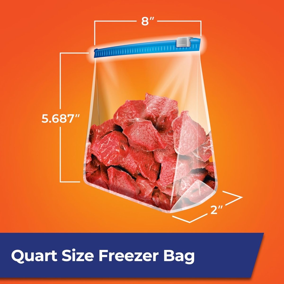 Hefty Slider Freezer Kitchen Storage Bags, Gallon Size, 56 Count - Homesidy.com