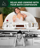 ROYAL CRAFT WOOD Bathtub Tray Caddy for Tub, Bamboo Bath Shelf, Premium Foldable Wood Bath Table, Expandable Bathtub &amp; Bathroom Accessories, New Home Gifts for Mom, Housewarming, Anniversary, Wedding - Homesidy.com