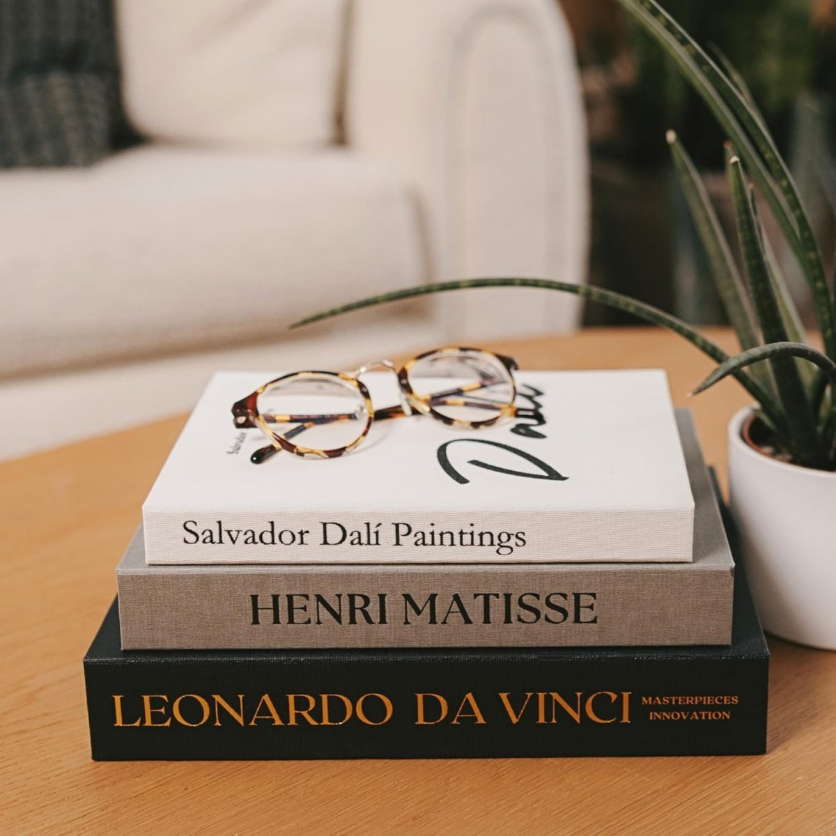 Elegant Linen Set of 3 Decorative Books for Home Decor Faux/Fake