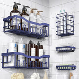 EUDELE Adhesive Shower Caddy, 5 Pack Rustproof Stainless Steel Bath Organizers With Large Capacity, No Drilling Shelves for Bathroom Storage &amp; Home Decor - Homesidy.com