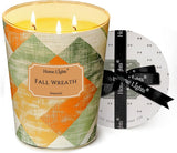 HomeLights Scented Candles for Women &amp; Men, 18oz Candle Jars Aromatherapy 4 - Wick Candle, Ideal for Rustic Modern Home Decor and Gifts, Blueberry Cheesecake - Homesidy.com