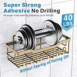 EUDELE Adhesive Shower Caddy, 5 Pack Rustproof Stainless Steel Bath Organizers With Large Capacity, No Drilling Shelves for Bathroom Storage &amp; Home Decor - Homesidy.com