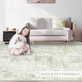 Area Rugs 6x9 Living Room: Washable Rug Modern Abstract Large Rug Soft Non Slip Neutral Rugs Stain Resistant Indoor Carpet for Bedroom Kitchen Dining Room Table Nursery Home Office Rugs(Beige,6x9) - Homesidy.com