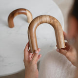 PEAKOLY Wood Arch Decorative Objects - Modern Bookshelf Decor, Coffee Table Sculpture, Floating Shelf Decor Accents, Japandi Home Decorations for Side, Console and Entryway Table - Homesidy.com