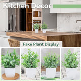 Der Rose 4 Pack Fake Plants Mini Artificial Greenery Potted Plants for Home Decor Indoor Office Table Room Farmhouse Bathroom Decor - Homesidy.com