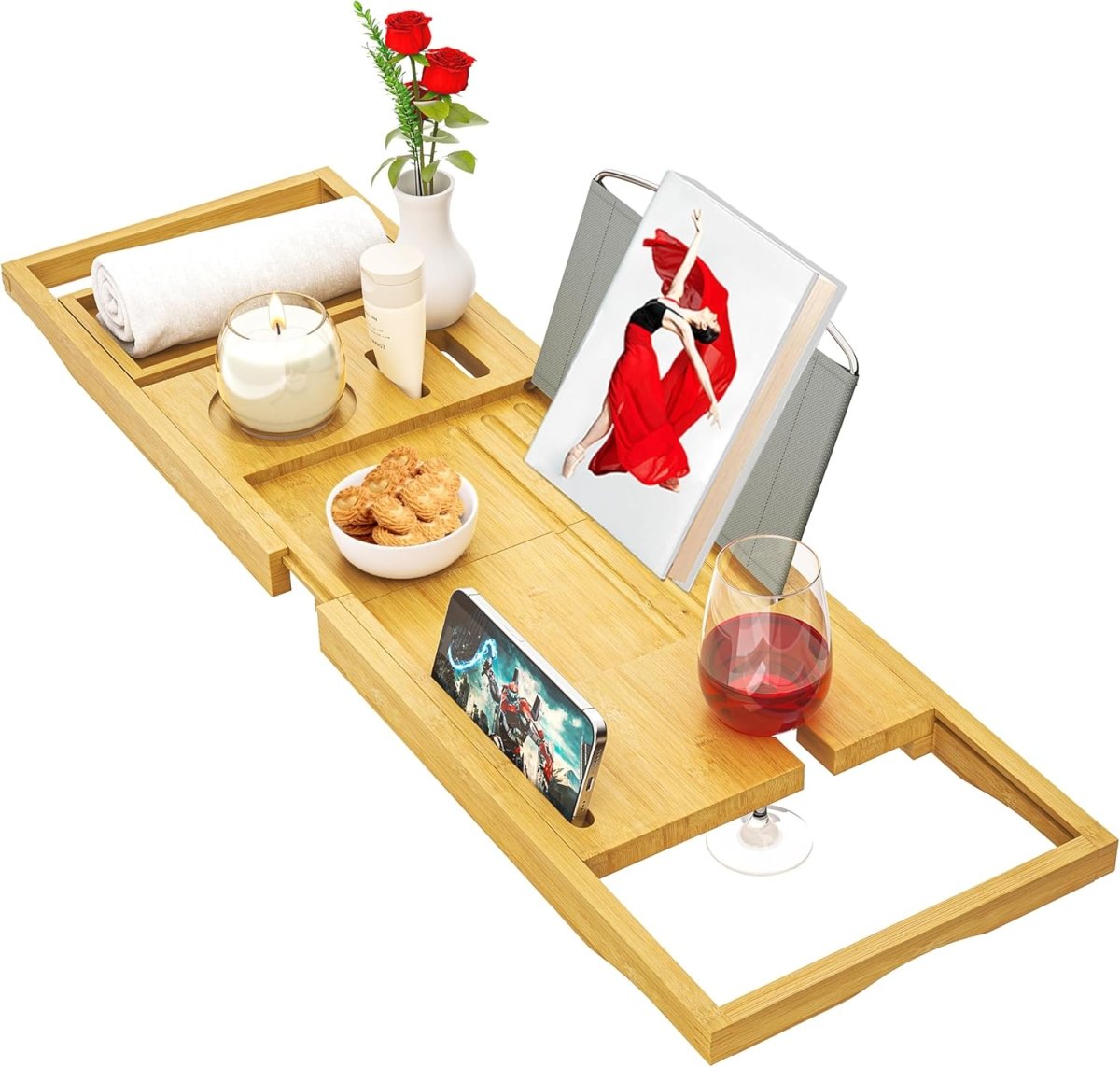 Banlilu Bathtub Tray - Bath Tray Expandable - Bath Tub Tray Table for Bathtub, Ajustable Size, Fits Most Tubs - Homesidy.com