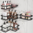 Youvip Shower Caddy Corner with Soap Holder, No Drilling Shower Shelves - Rustproof, Adhesive Shower Organizer Corner for Dorm. Black, 4 - Pack - Homesidy.com
