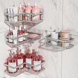 Youvip Shower Caddy Corner with Soap Holder, No Drilling Shower Shelves - Rustproof, Adhesive Shower Organizer Corner for Dorm. Black, 4 - Pack - Homesidy.com
