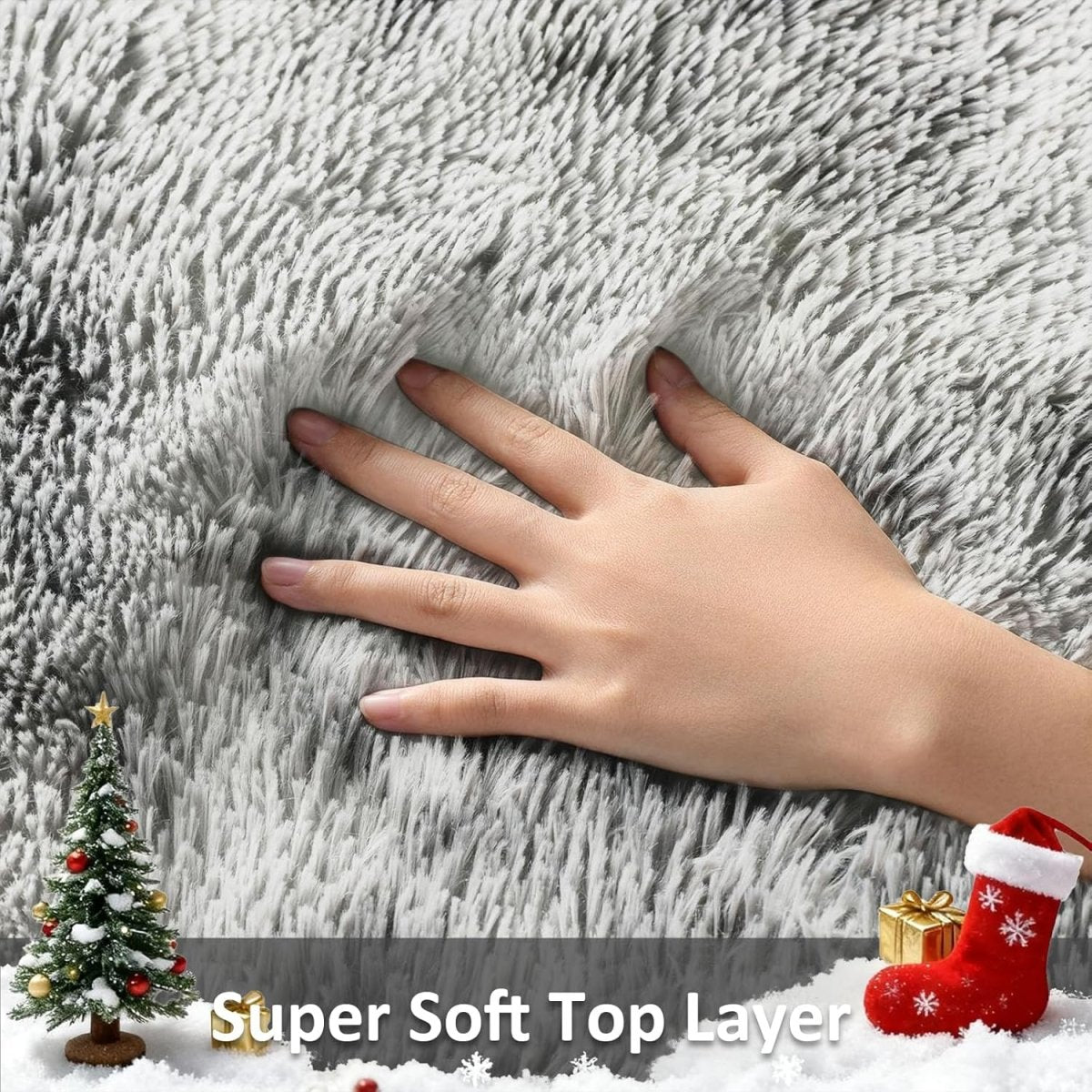 Ophanie Area Rugs for Living Room Bedroom, Upgrade Non - Slip Fluffy Soft Grey Shag Carpet, Indoor Floor Gray 4x6 Fuzzy Shaggy Living Room Plush Rug for Kids Home Dorm Decor Aesthetic - Homesidy.com