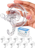 Antimbee 3 Pack Suction Cup Hooks, Clear Suction Cup Hanger, Removable Small Suction Cups for Shower, Bathroom, Glass, Door, Windows, Kitchen - Max Hanging up to 11 lbs on Smooth Surface - Homesidy.com