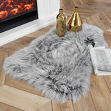 Ashler Faux Fur Rug, Fluffy White Small Sheepskin Rug, Ultra Soft 2x3 Ft Mat, Machine Washable Shag Mats, Nursery Throw for Bed, Living, Kids Room - Homesidy.com