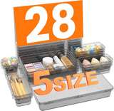 A - LuGei 【Military Grade Drawer Organizer, 【𝟱𝗦𝗶𝘇𝗲】 Makeup organizer, 【Holds 177 Items】 Bathroom Organizers and Storage, Organization and Storage, Desk Drawer Organizer for Bathroom Vanity - Homesidy.com