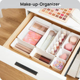 Vtopmart 25 PCS Clear Plastic Drawer Organizers Set, 4 - Size Versatile Bathroom and Vanity Drawer Organizer Trays, Storage Bins for Makeup, Bedroom, Kitchen Gadgets Utensils and Office - Homesidy.com