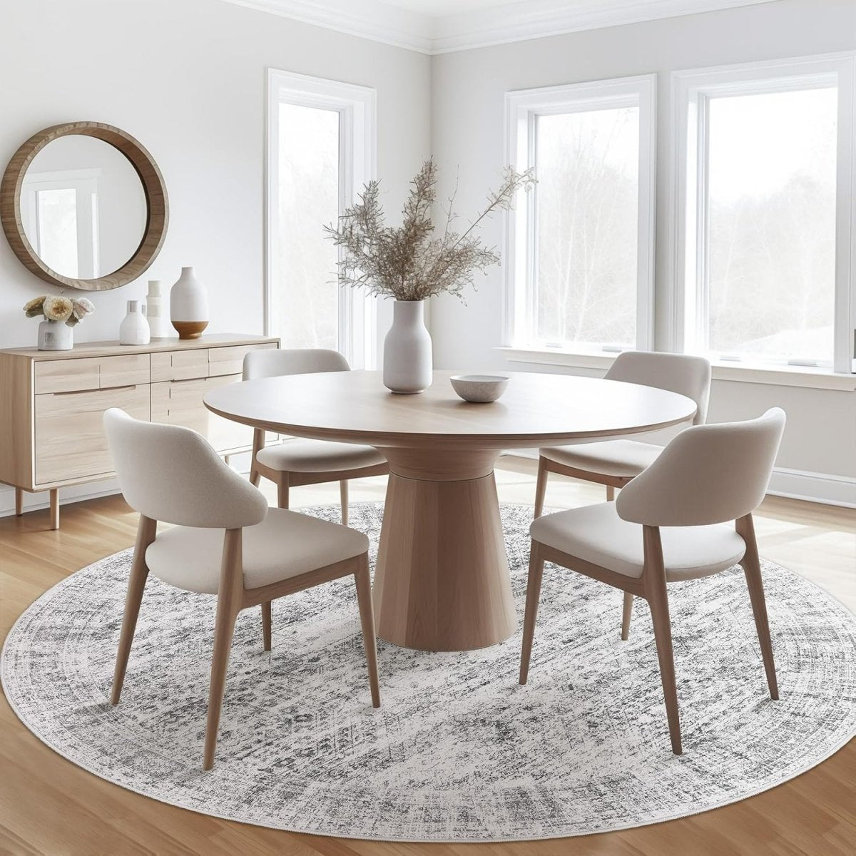 Soalmost Washable Area Rug 8x10, Large Soft Rugs for Living Room Vintage Beige Carpet 8x10 Area Rugs for Bedroom Dining Room Non - Slip Stain Resistant Under Table Rug - Homesidy.com