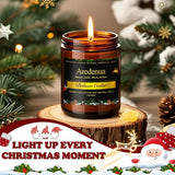 Christmas Candles - Christmas Spice Candle | 7 oz Soy Candles with Warm Cinnamon, Clove &amp; Nutmeg Aroma | Holiday Scented Candle, Cozy Winter Candle Gift for Men &amp; Women - Homesidy.com