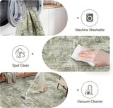 Soalmost Washable Area Rug 8x10, Large Soft Rugs for Living Room Vintage Beige Carpet 8x10 Area Rugs for Bedroom Dining Room Non - Slip Stain Resistant Under Table Rug - Homesidy.com