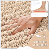 Yimobra Bathroom Rugs Non Slip Washable - Ultra Soft Absorbent Chenille Bath Mat, Quick Dry Shaggy Floor Carpet for Tub Shower, Gray Home Decor Accessories, 24x17 Inch - Homesidy.com