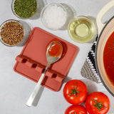 Zulay Kitchen Spoon Rest for Multiple Utensils High Heat - Resistant Silicone Drip Pad, BPA - Free Spoon Holder for Stove Top, Kitchen Gadget Holder for Ladles, Tongs, Cooking Spatula - Makes Great Gift - Homesidy.com