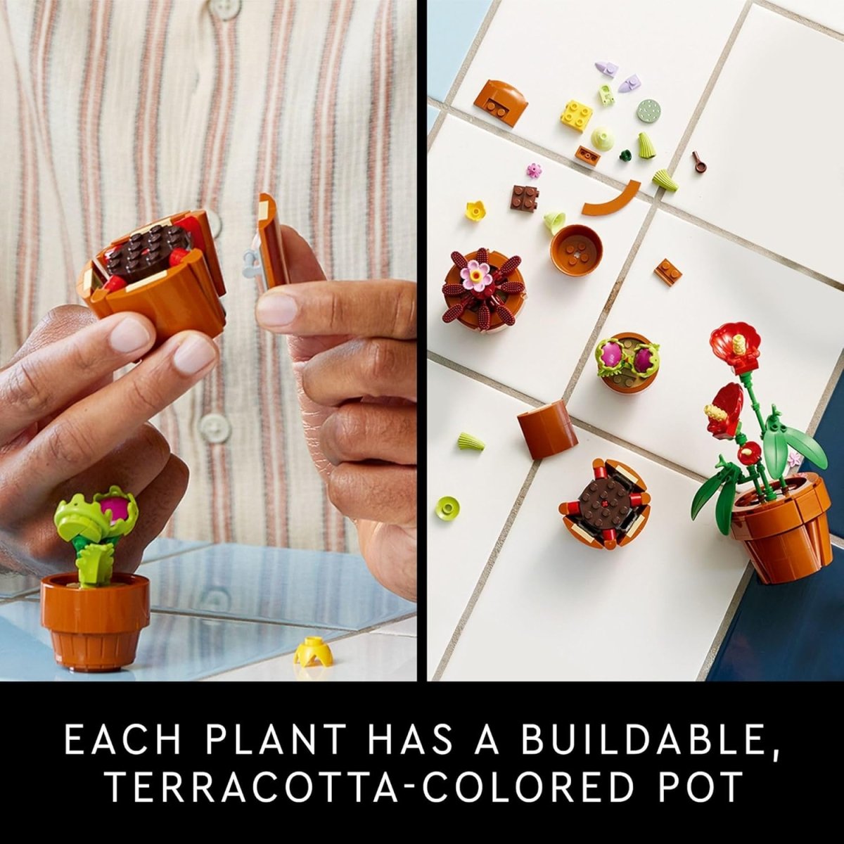 LEGO Botanicals Tiny Plants - Artificial, Fake Indoor Plant Building Set for Home, Kitchen, Desk Decoration, Adults Ages 18 - Gift for Birthdays - 10329 - Homesidy.com