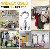 DIYMAG Garage Storage Hooks 6 Pack, 30lbs 2025 Cruise Cabin Ship Essentials N52 Magnetic Hook Heavy Duty Strong Wall Mount Magnets Fridge for Classroom Wall Mount Kitchen Grills Silver - Homesidy.com