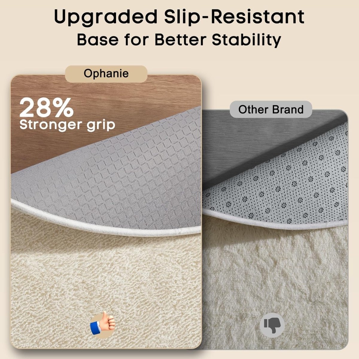 Ophanie Area Rugs for Living Room Bedroom, Upgrade Non - Slip Fluffy Soft Grey Shag Carpet, Indoor Floor Gray 4x6 Fuzzy Shaggy Living Room Plush Rug for Kids Home Dorm Decor Aesthetic - Homesidy.com
