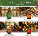Winter Candle Gift Set, 4 Pack 7 oz Soy Scented Candles for Home, Christmas, Holiday &amp; Birthday Gifts for Women &amp; Men, Includes Hello Winter, Pine &amp; Cedarwood, Hot Cocoa, and Vanilla Cupcake - Homesidy.com