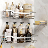 OMAIRA 3 - Pack Shower Caddy with Soap Holder, Adhesive Rustproof No - drill Strudy Loading Inside Shower Organizer Shelves Rack Storage Bathroom Organization for Smooth Wall Glass Tile, Black (Large) - Homesidy.com