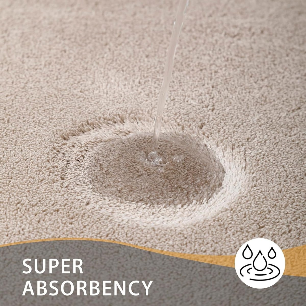 MINIDEAR Bathroom Rugs 24x17 Light Grey - Thick Elastic Foam Bath Mat, Ultra Soft &amp; Plush Fluffy, Non - Slip, Quick Dry, Absorbent Washable Floor Microfiber Mat for Tub, Home Decor Accessories - Homesidy.com