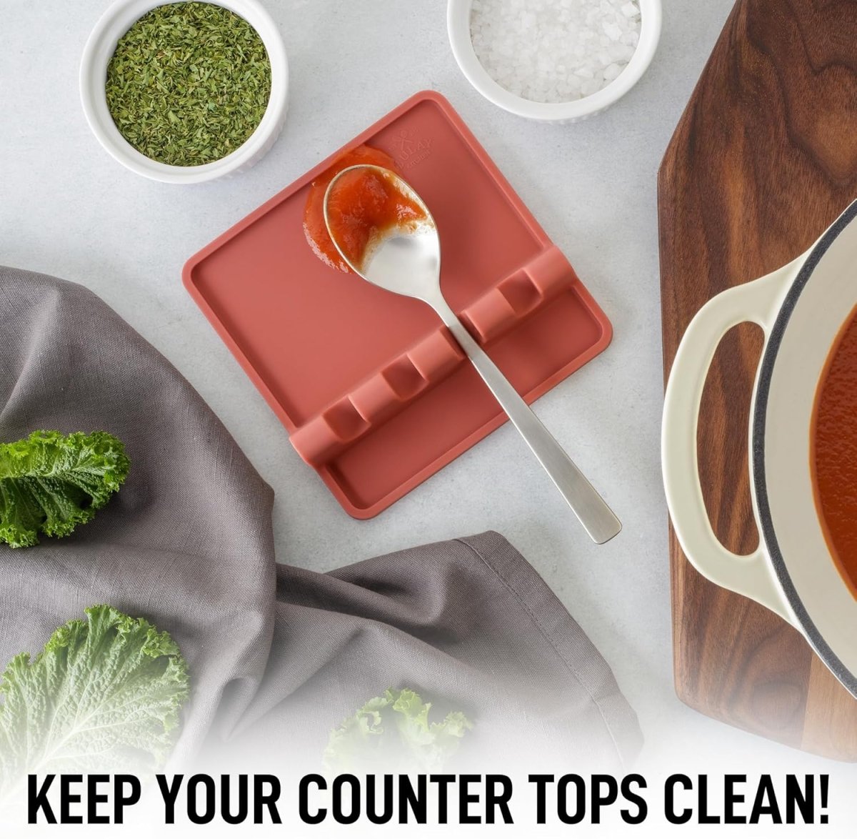 Zulay Kitchen Spoon Rest for Multiple Utensils High Heat - Resistant Silicone Drip Pad, BPA - Free Spoon Holder for Stove Top, Kitchen Gadget Holder for Ladles, Tongs, Cooking Spatula - Makes Great Gift - Homesidy.com