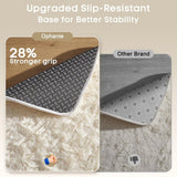 Ophanie Area Rugs for Living Room Bedroom, Upgrade Non - Slip Fluffy Soft Grey Shag Carpet, Indoor Floor Gray 4x6 Fuzzy Shaggy Living Room Plush Rug for Kids Home Dorm Decor Aesthetic - Homesidy.com