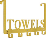 Kuhome Over The Door Hooks, Towel Holder for Bathroom, Door Mount Towel Rack Towel Hooks for Bedroom Beach Towels Bathrobe Wall Mount Hang on The Door Cabinet Cupboard Metal Sandblasted (Black) - Homesidy.com