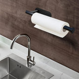 DEKAVA Paper Towel Holder Under Cabinet Wall Mount for Kitchen Towel, Self - Adhesive Bar, Rack, SUS304 Stainless Steel 13 inch (BlackA, 1) - Homesidy.com