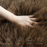 Ashler Faux Fur Rug, Fluffy White Small Sheepskin Rug, Ultra Soft 2x3 Ft Mat, Machine Washable Shag Mats, Nursery Throw for Bed, Living, Kids Room - Homesidy.com