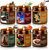 Christmas Candle Set, 6 Pack Candles for Home Scented, Aromatherapy Jar Candle Gifts for Women, Natural Soy Wax Long Lasting Glass Candle Set, Scented Candles for Christmas, Birthday, Thanksgiving Day - Homesidy.com